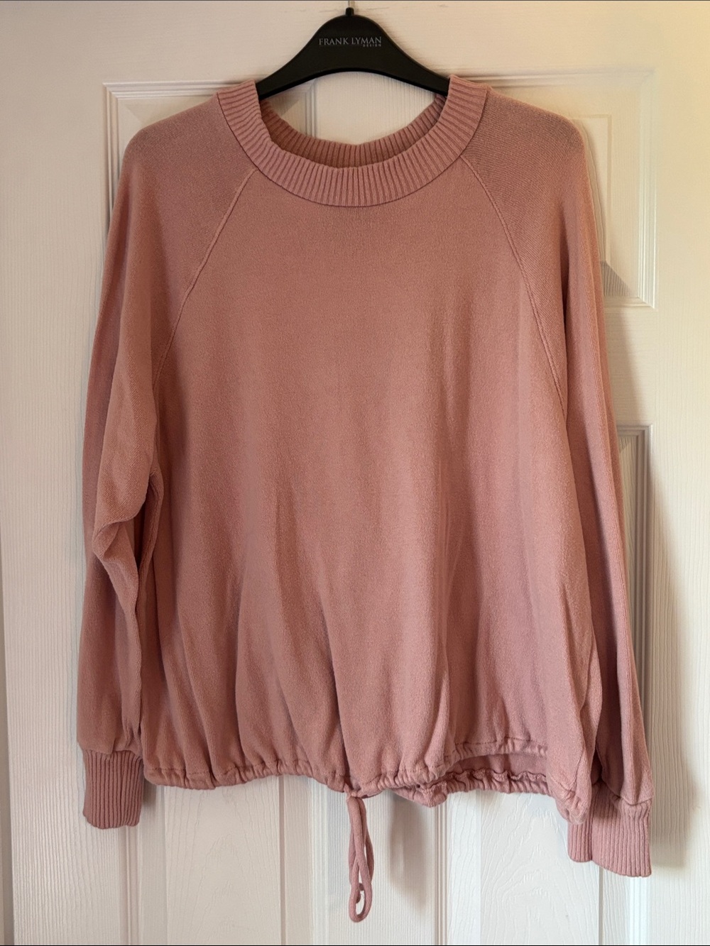 a new day Dusty Rose Drawstring-Hem Crew Sweater